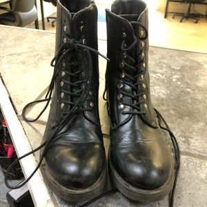 Boots, combat vegan leather